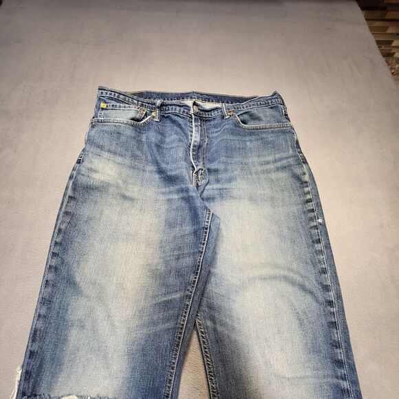 Levis 541 Jeans Mens 36x30 Blue Straight Leg Denim Distressed Stretch - Picture 2 of 12